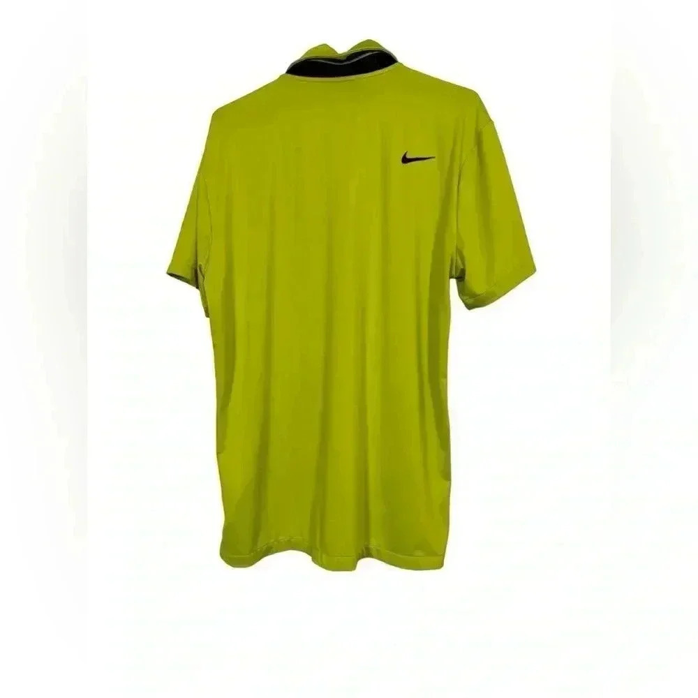 Nike Shirt Mens Medium "Bucks" Neon Green Golf Polo Short Sleeve Dri-Fit - Picture 9 of 11